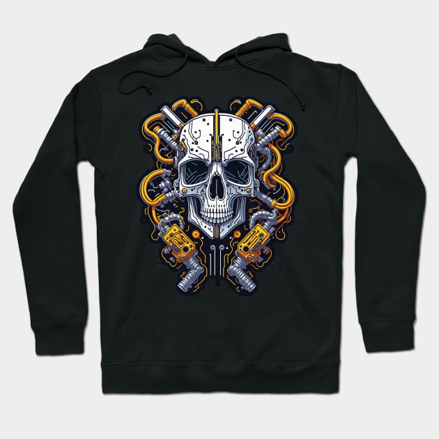 Mecha Skull S02 D11 Hoodie by Houerd